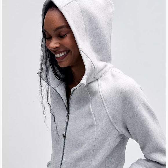 Lululemon dark heather grey scuba full-zip hoodie - Picture 6 of 15